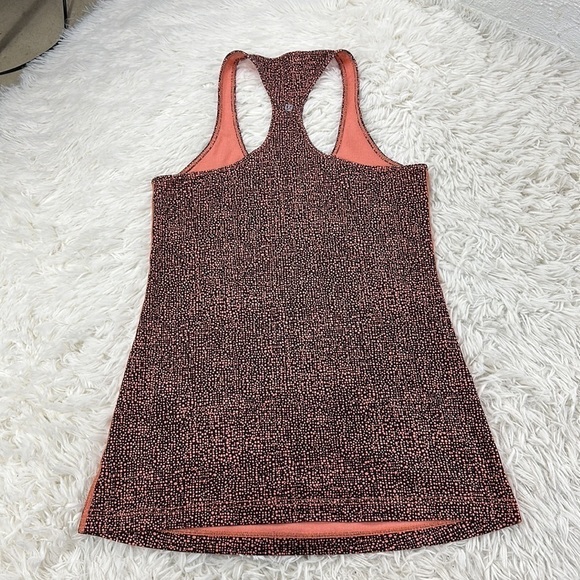 🔥$SALE$🔥 Lululemon Cool Racerback Bubbles Sunny Coral Deep Coal - Picture 3 of 3